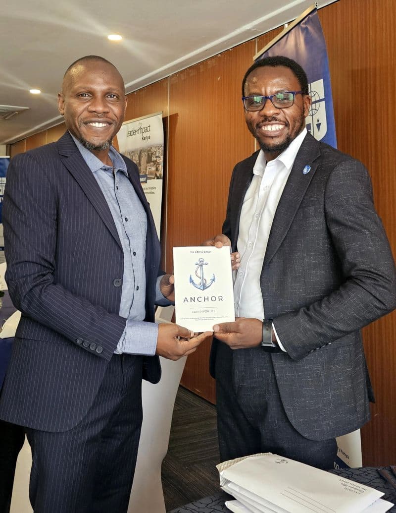 Keith Dindi presenting his book Anchor